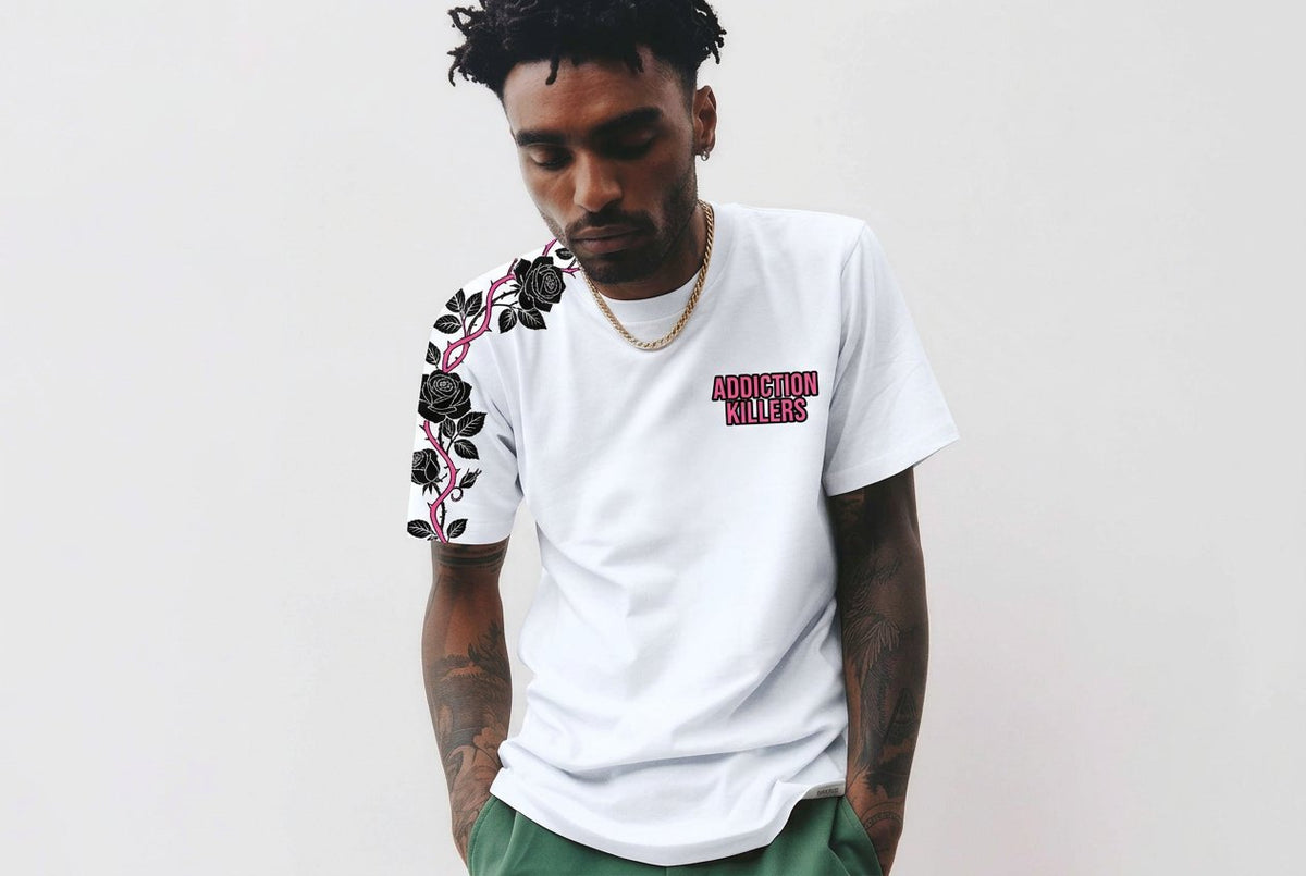 Rose Thorn White Tee